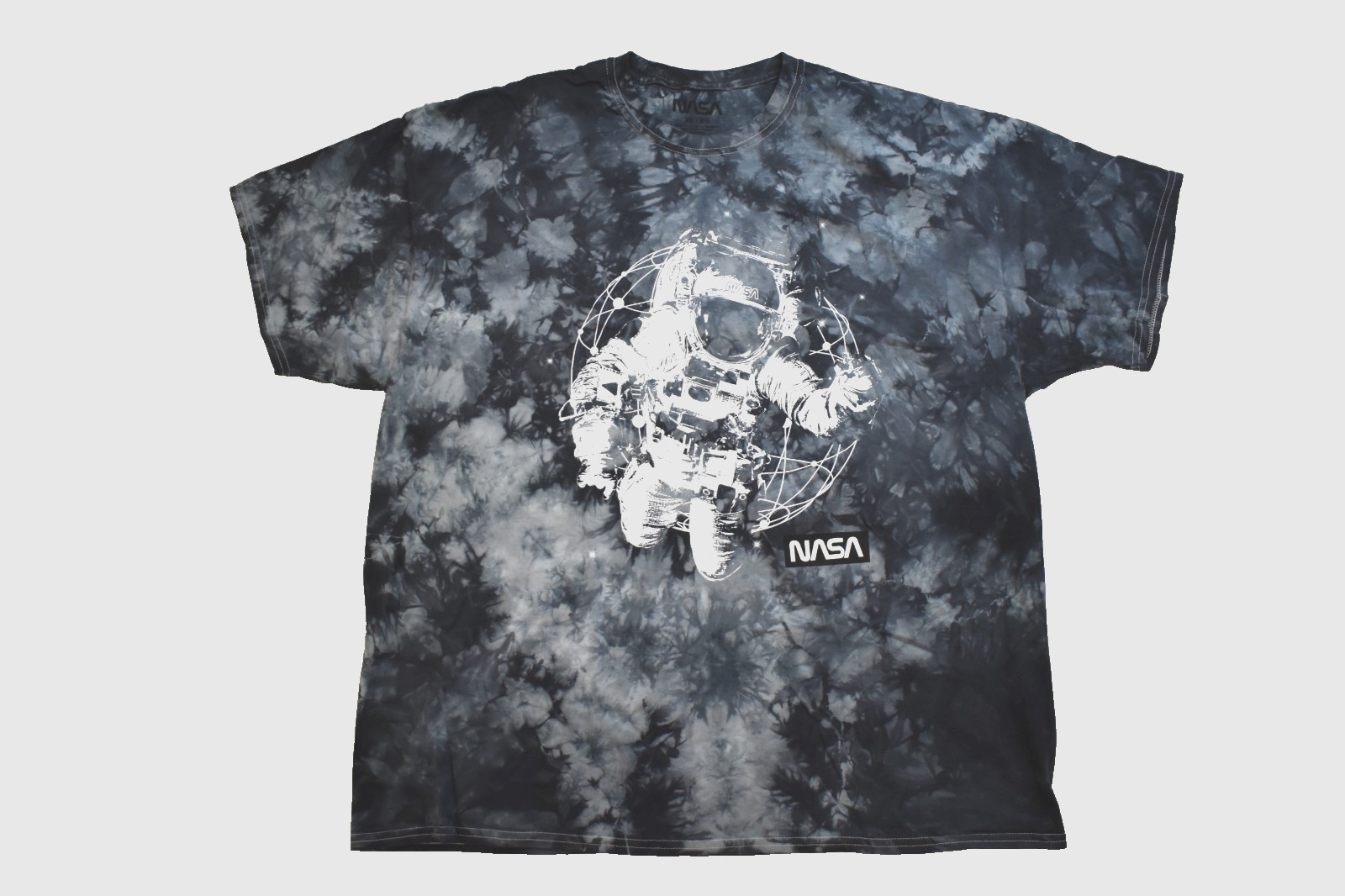 Nasa Mens NASA Astronaut Graphic Gray Tie Dye Shirt New XL gallery