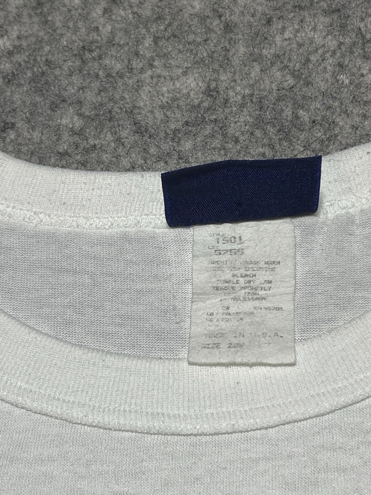 American Gear VINTAGE Single Stitch White embroidered Carnation Pocket Shirt XL gallery