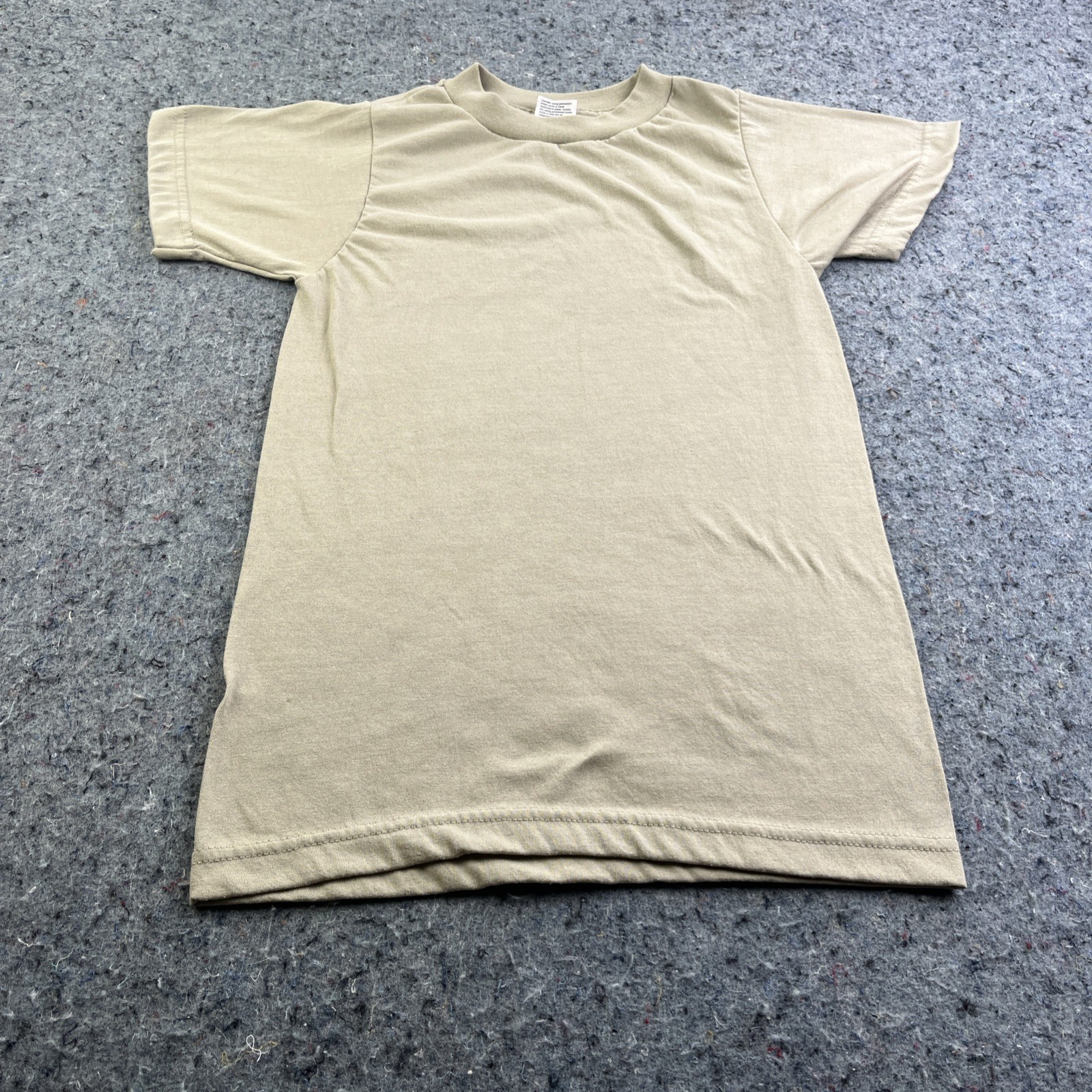 XXS Desert Sand/Tan Military T-Shirt. Short Sleeve. Blank.