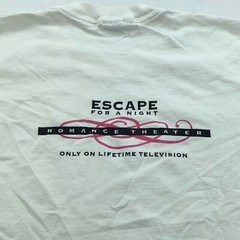 vintage 90s LIFETIME TELEVISION ROMANCE THEATER T-Shirt MEDIUM movie tv soft