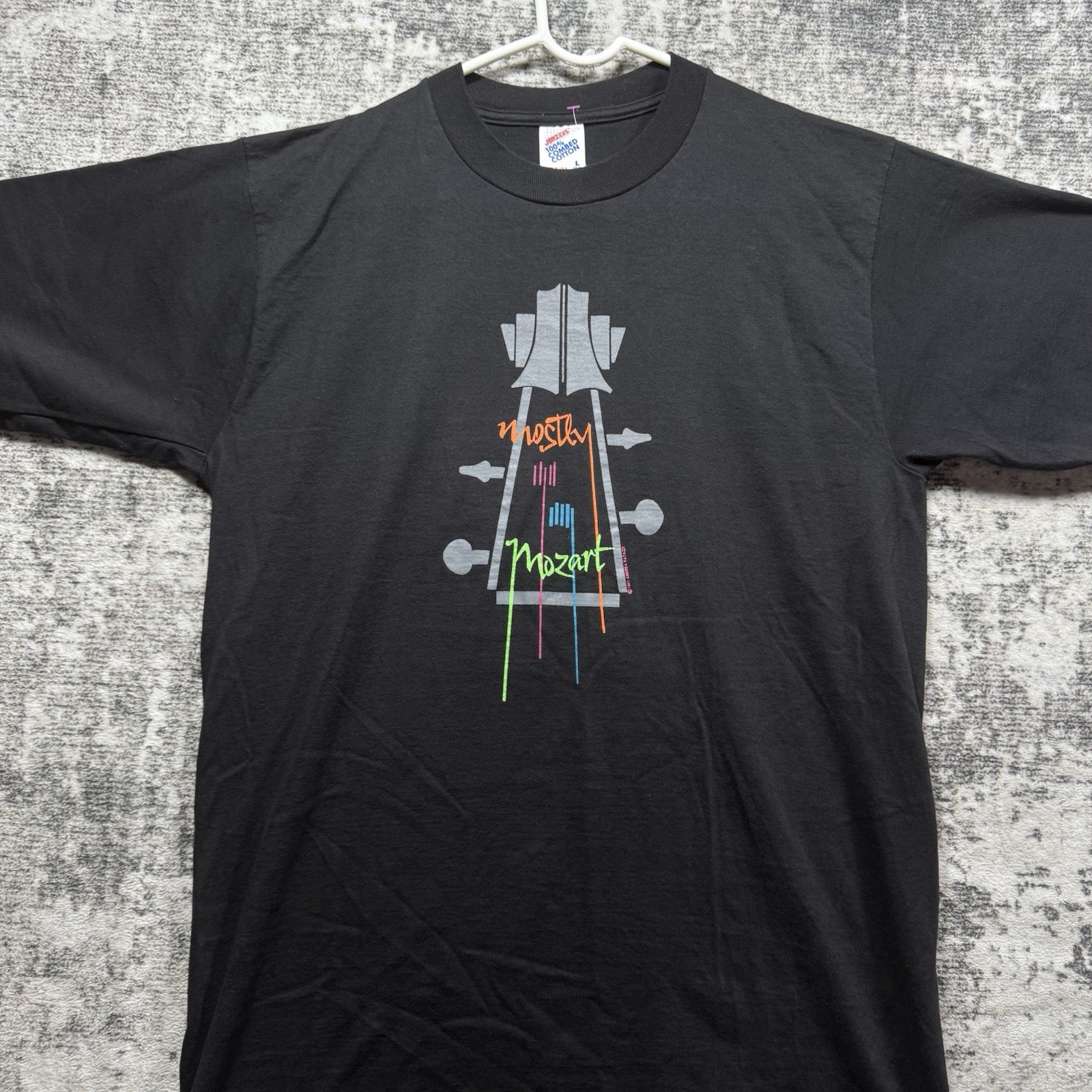 Vintage 90s Y2K Mostly Mozart Art Tee Shirt Mens Medium Unique Artist Composer gallery