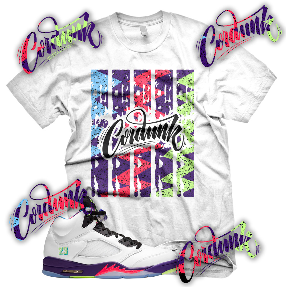 New White CORDUNK IIIII Sneaker T Shirt for J1 5 Alternate Bel Air V