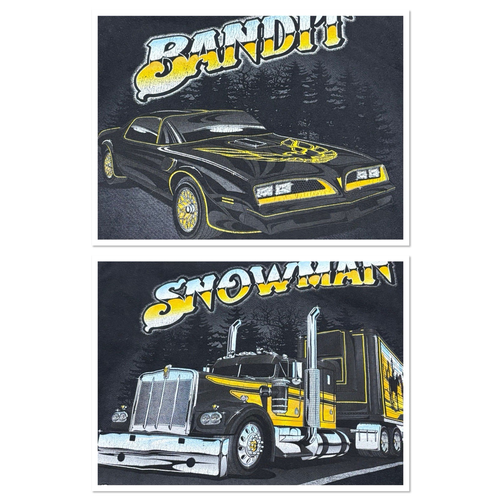 Big Rig Tee's Mens Small Smokey Bandit Trans Am Snowman Shirt Sleeve Trucker gallery