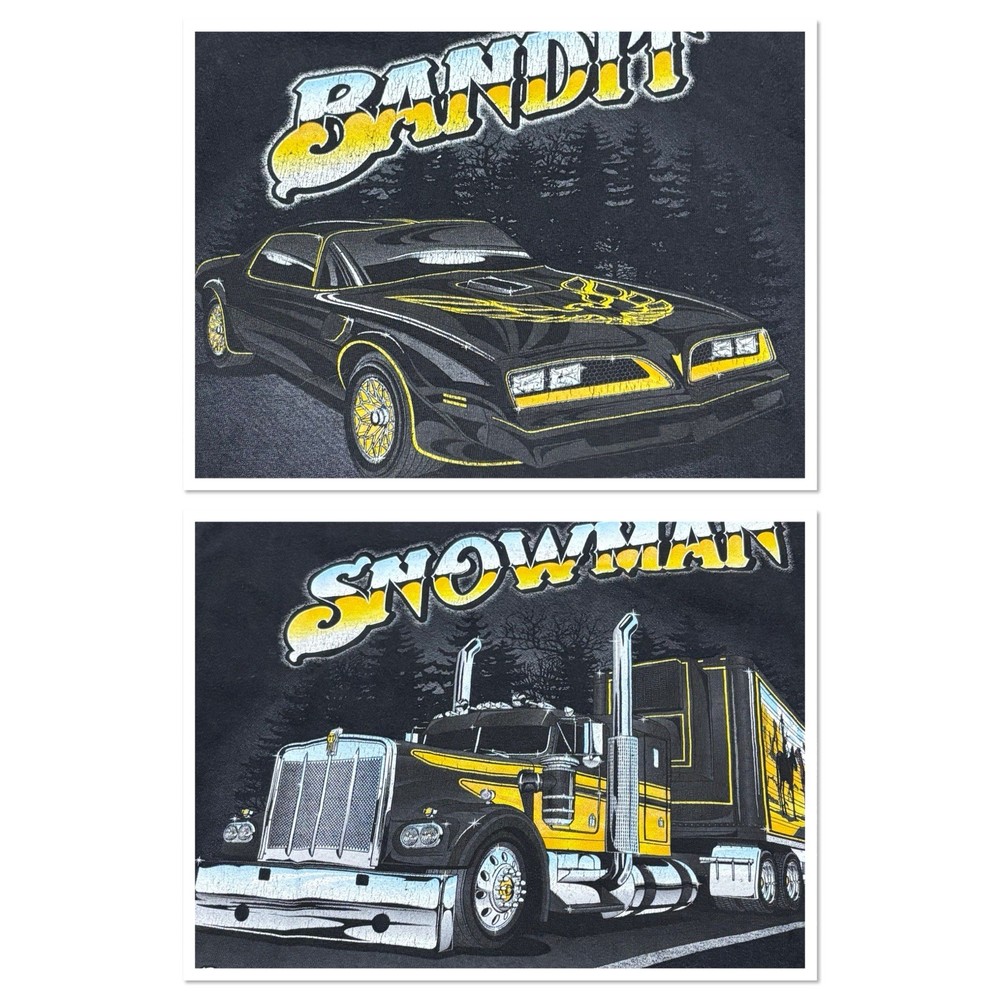 Big Rig Tee’s Mens Small Smokey Bandit Trans Am Snowman Shirt Sleeve Trucker