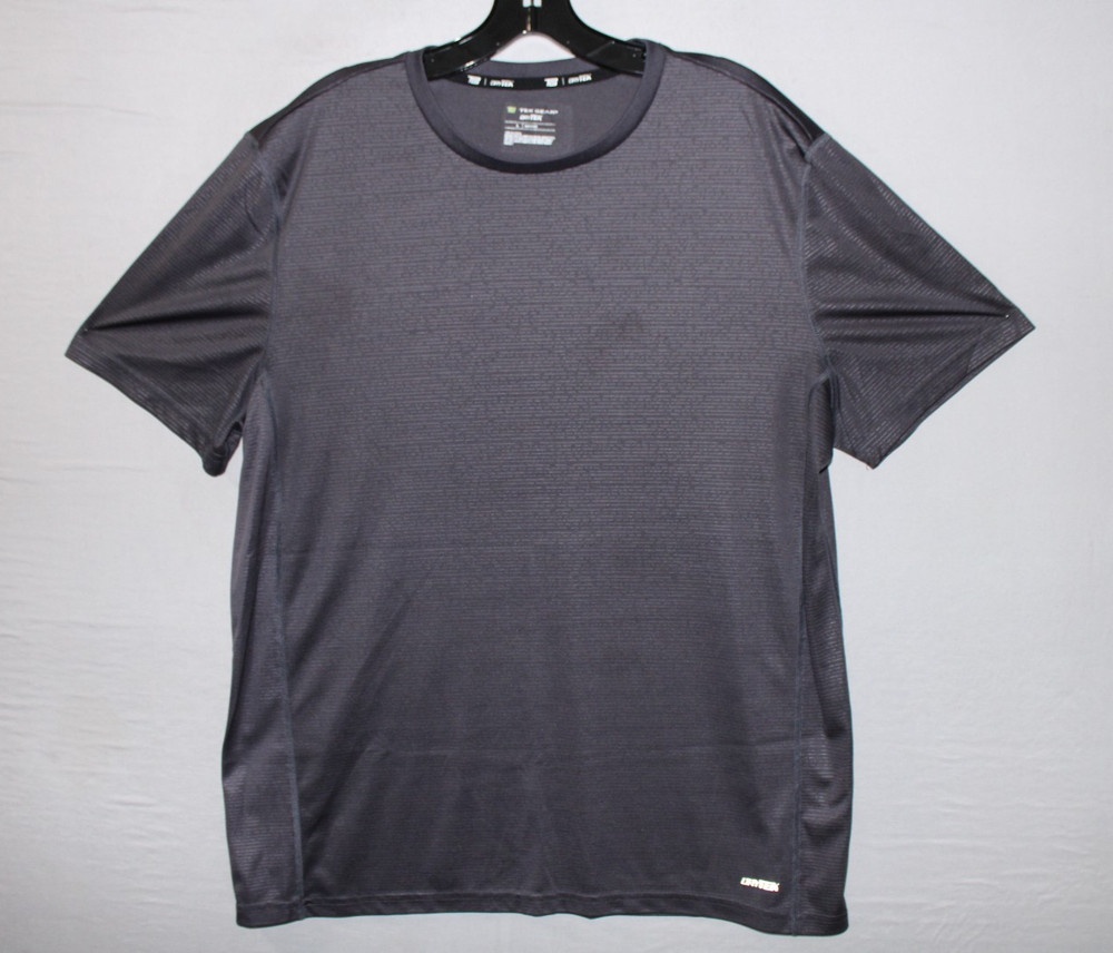 Tek Gear Men Athletic Shirt Size Large Charcoal Gray DryTek Performance Gym