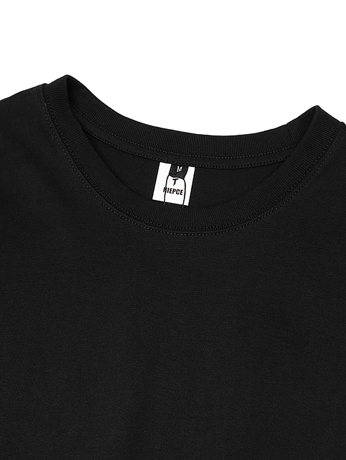 Niepce Dark Kitsune with Cherry Blossoms Embroidery Japanese Streetwear Tee gallery