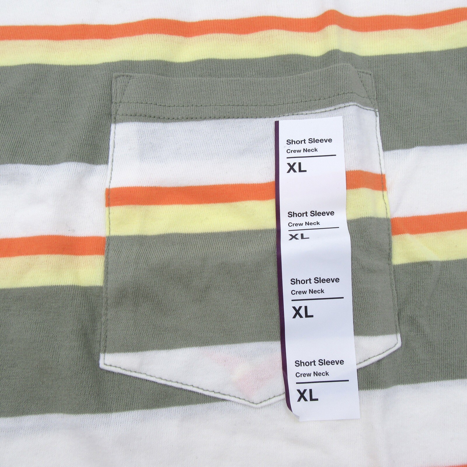 Original Use Mens Size XL Crew Neck Short Sleeve T-Shirt Striped Restful Green gallery