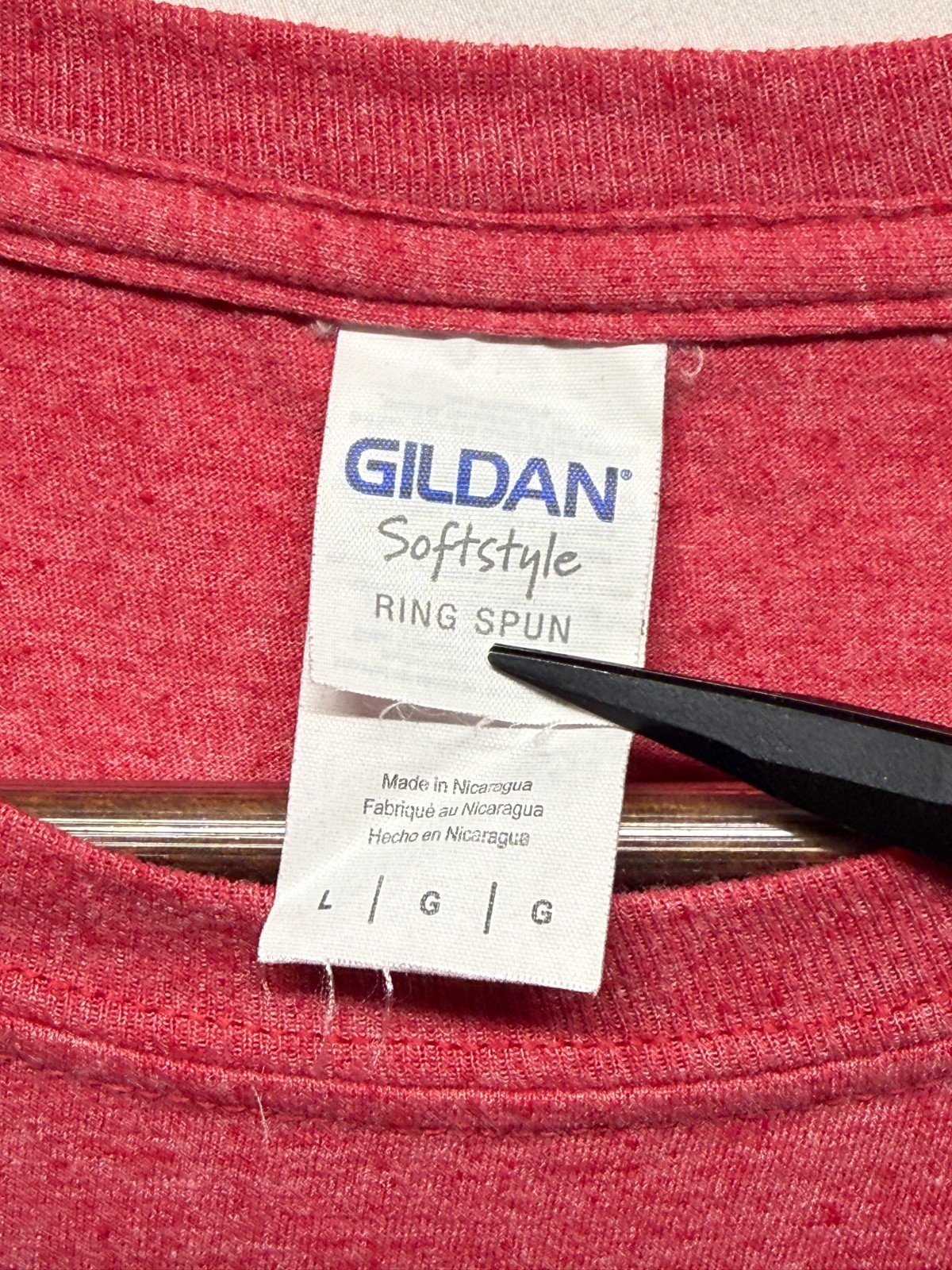Gildan Softstyle T Shirt Men Large Heather Red Graphic Anytime Fitness Ring Spun gallery