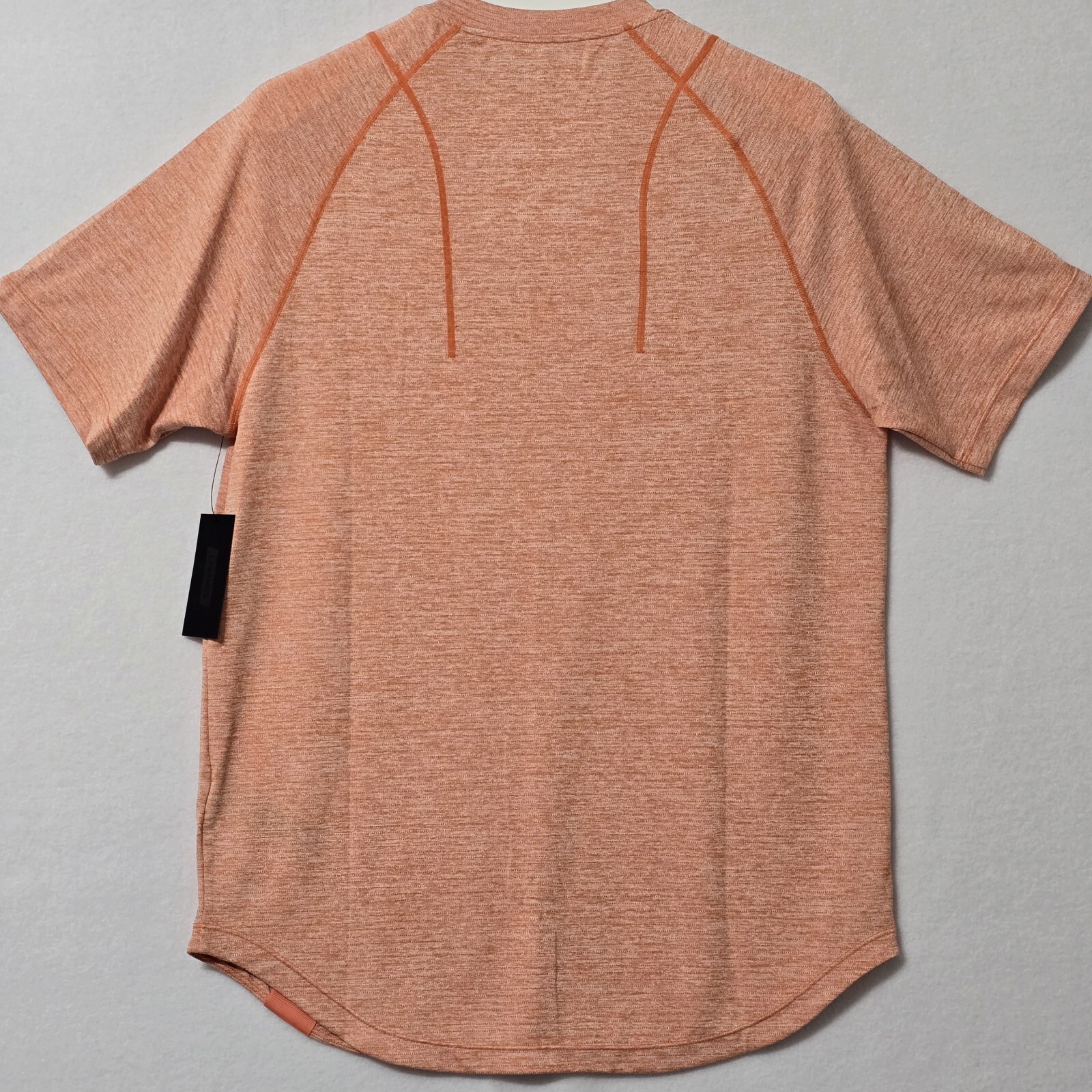 $50 Legends Mens Enzo Tee Coral Heather Sz Medium Athletic Scalloped Hem NWT gallery