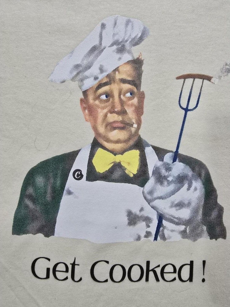 Cookies SF “Get Cooked” Short Sleeve Tee Cream Size Med NWT