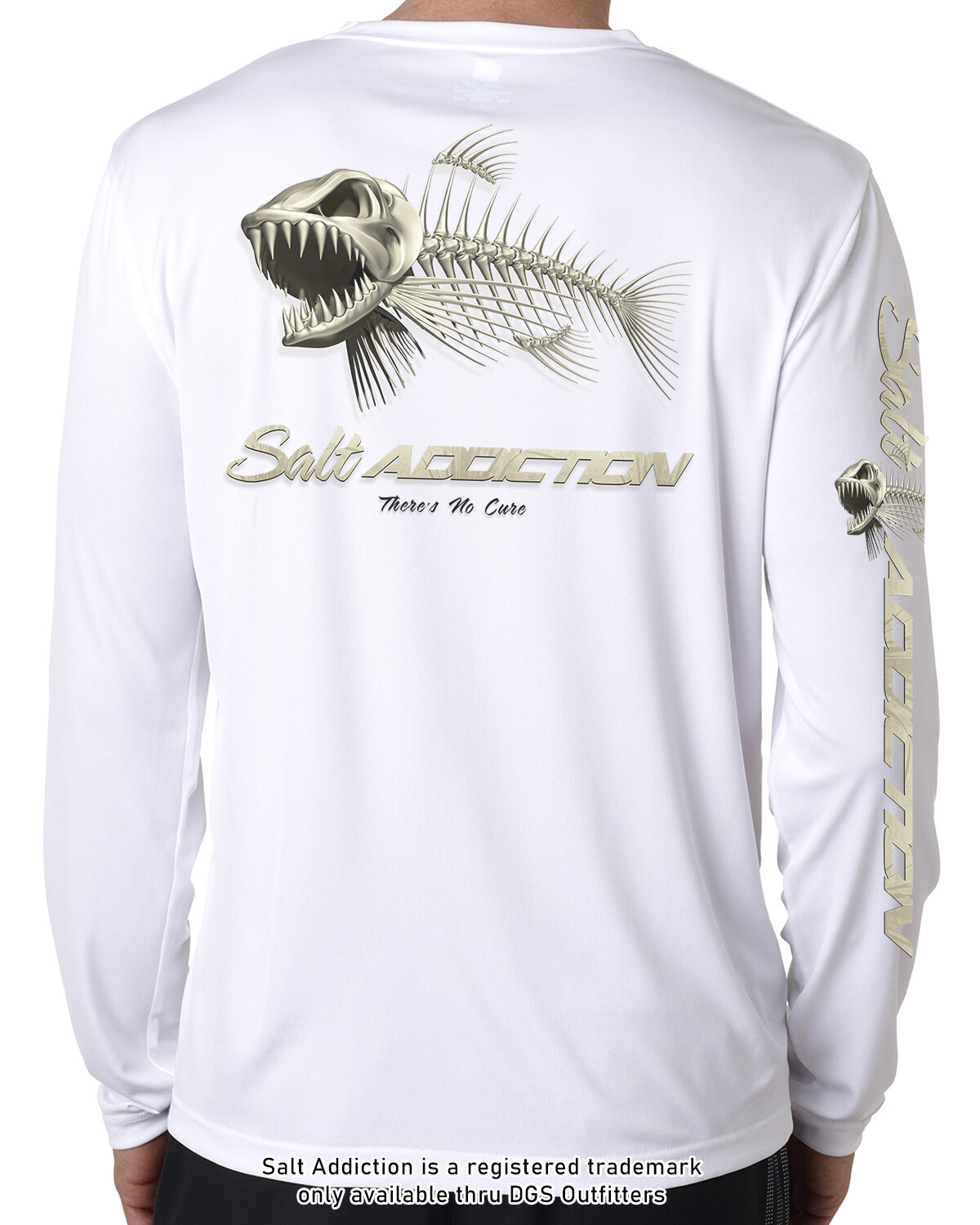 Salt Addiction t shirt long sleeve microfiber saltwater fishing uv upf 50+ BONES gallery