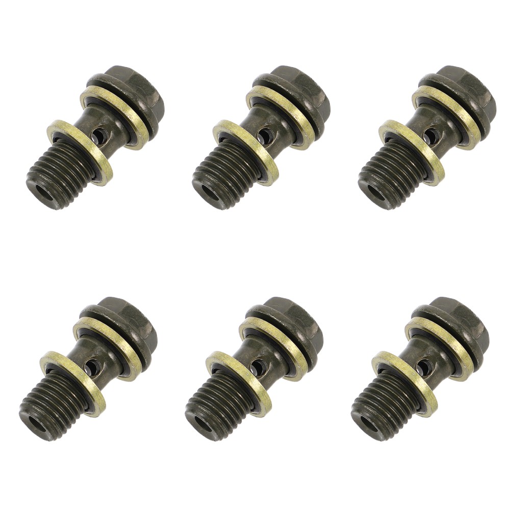 6 Pcs Motorcycle Pipeline Bolts for Brake Hydraulic Metal Washer Washers