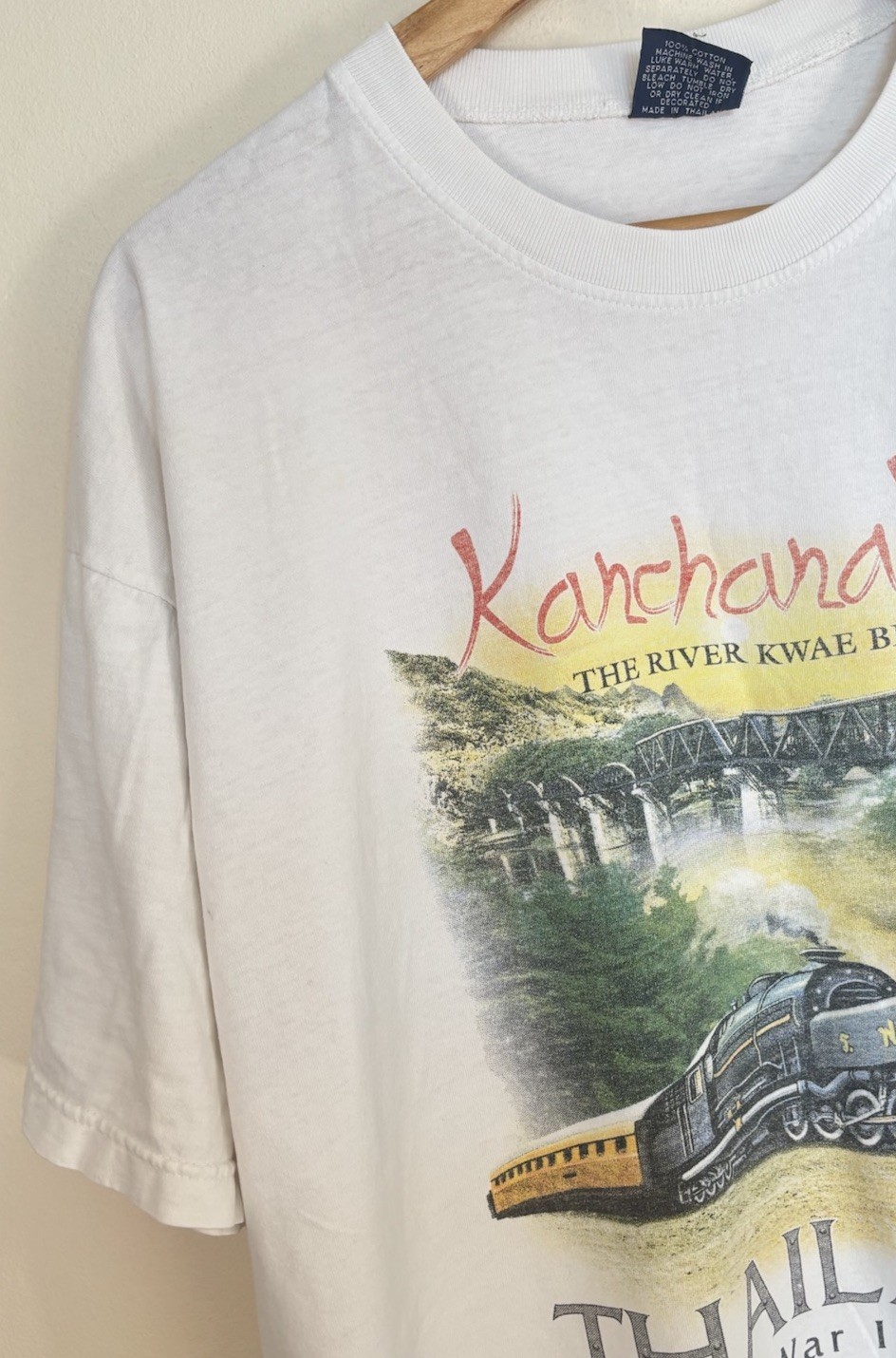 Kanchanaburi – The River Kwai Bridge Tshirt Mens XL White World War II History gallery