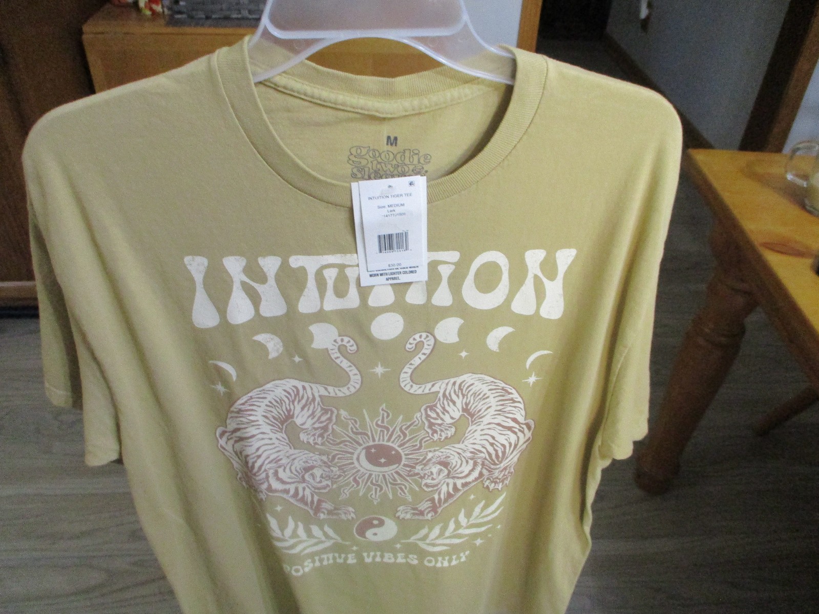 NWT Goodie Two Sleeves Intuition Positive Vibes Only Oversized Graphic T-Shirt gallery