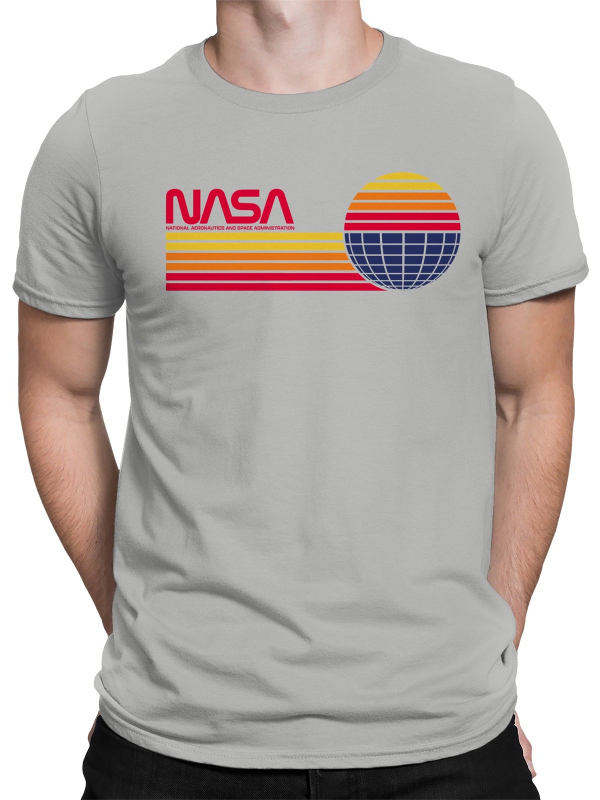Officially Licensed Nasa Vintage World Logo Men's T-shirt gallery