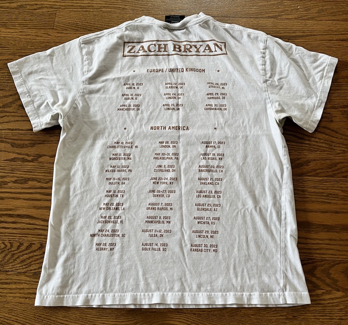 Zach Bryan Burn Tour Shirt Mens Medium Western Country Concert Merch World 2023 gallery