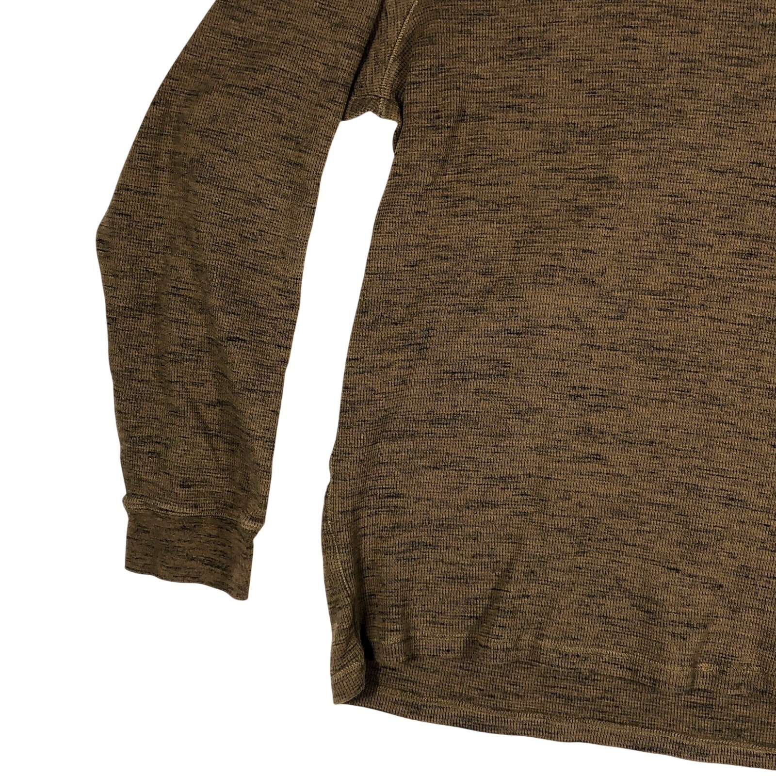 Rowm Shirt Mens XL Brown Long Sleeve Henley Thermal Pullover Casual Adult gallery
