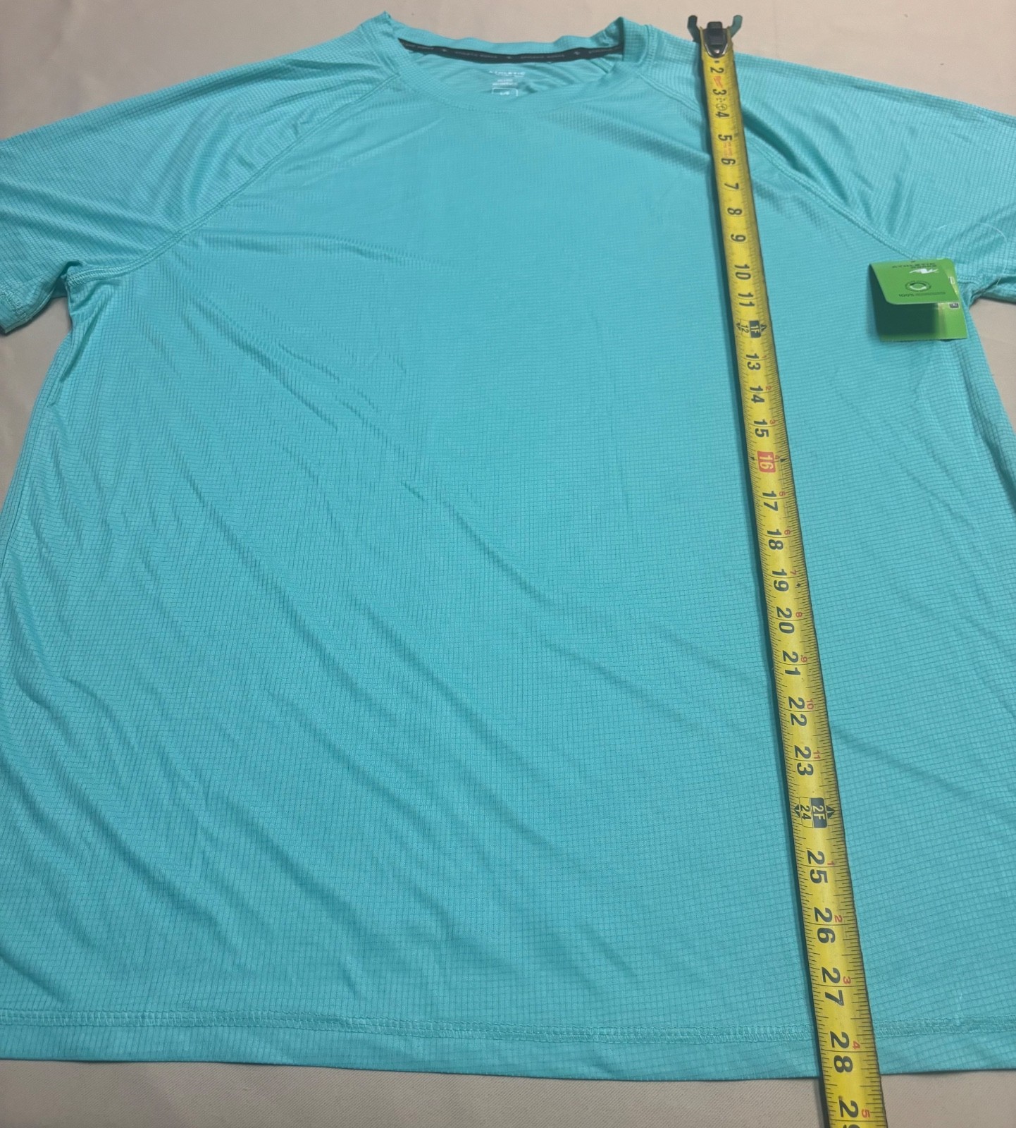 NEW Athletic Works Mens Dri-More T-Shirt Aqua Short Sleeve Size L Gym Workout gallery