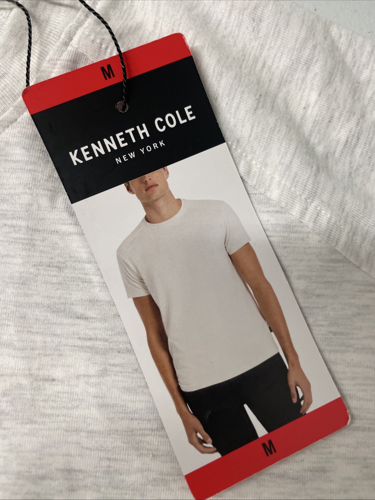 KENNETH COLE Men Organic Cotton Blend Crewneck T-Shirt MEDIUM LIGHT GRAY Stretch gallery