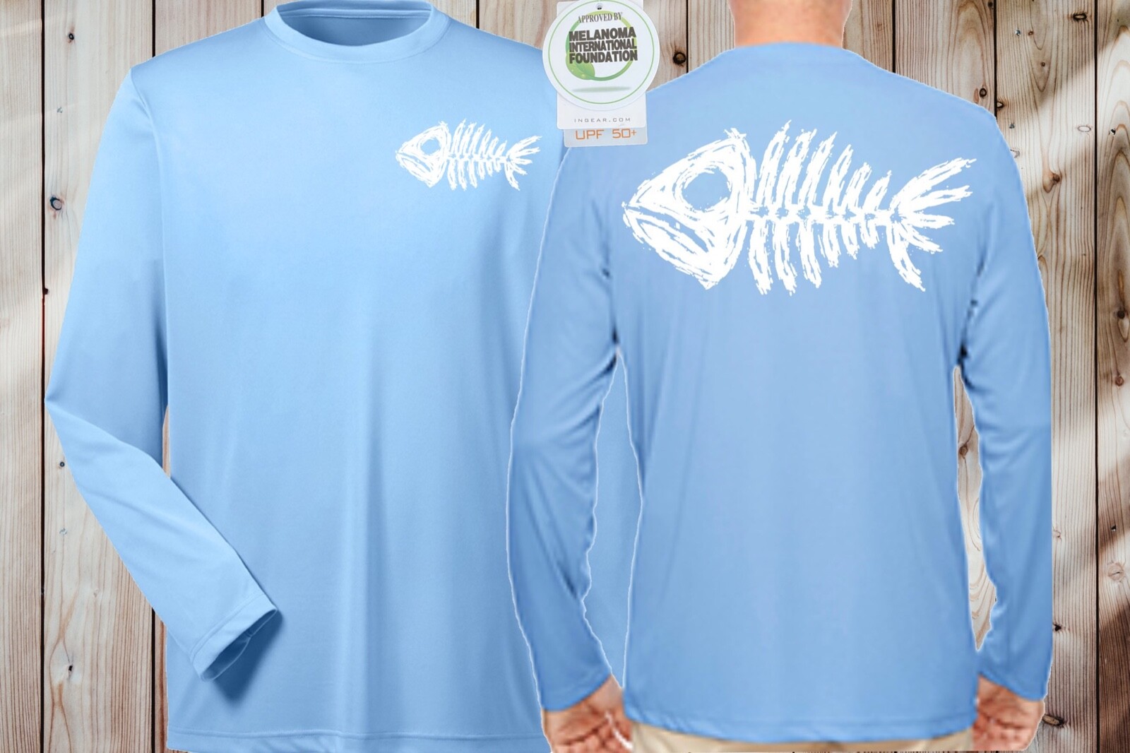 Microfiber Long Sleeve Fishing Shirt UPF 50 Col Neon Orange 1 gallery