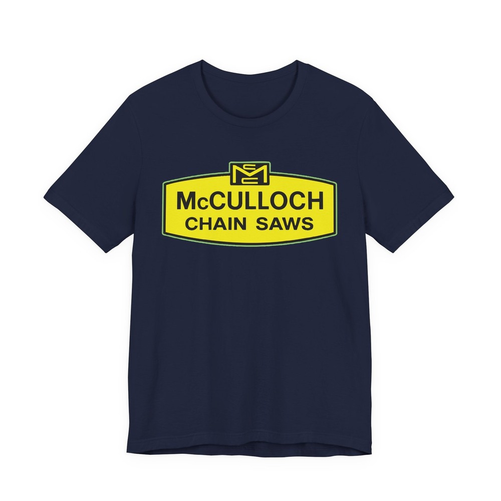 Graphic Unisex Tee McCulloch Chainsaw Logo Funny Workwear T-Shirt S–5XL