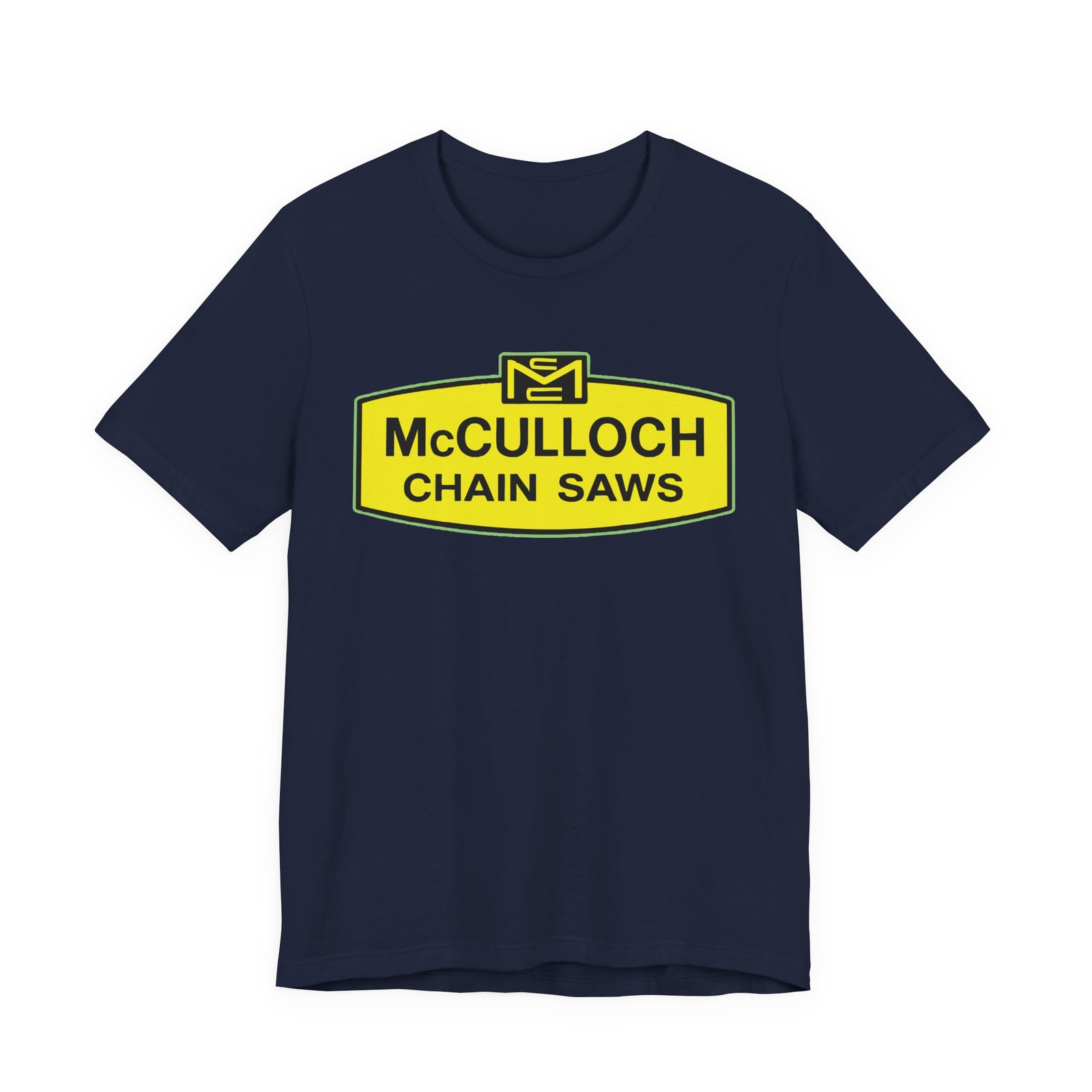 Graphic Unisex Tee McCulloch Chainsaw Logo Funny Workwear T-Shirt S–5XL