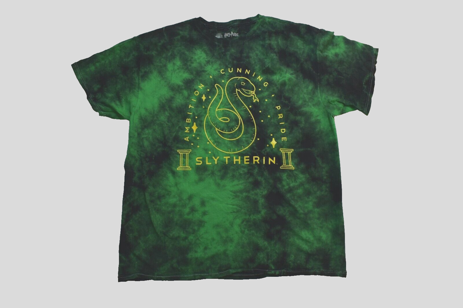 Harry Potter Mens Slytherin Ambition Cunning Pride Tie Dye Shirt New S-XL