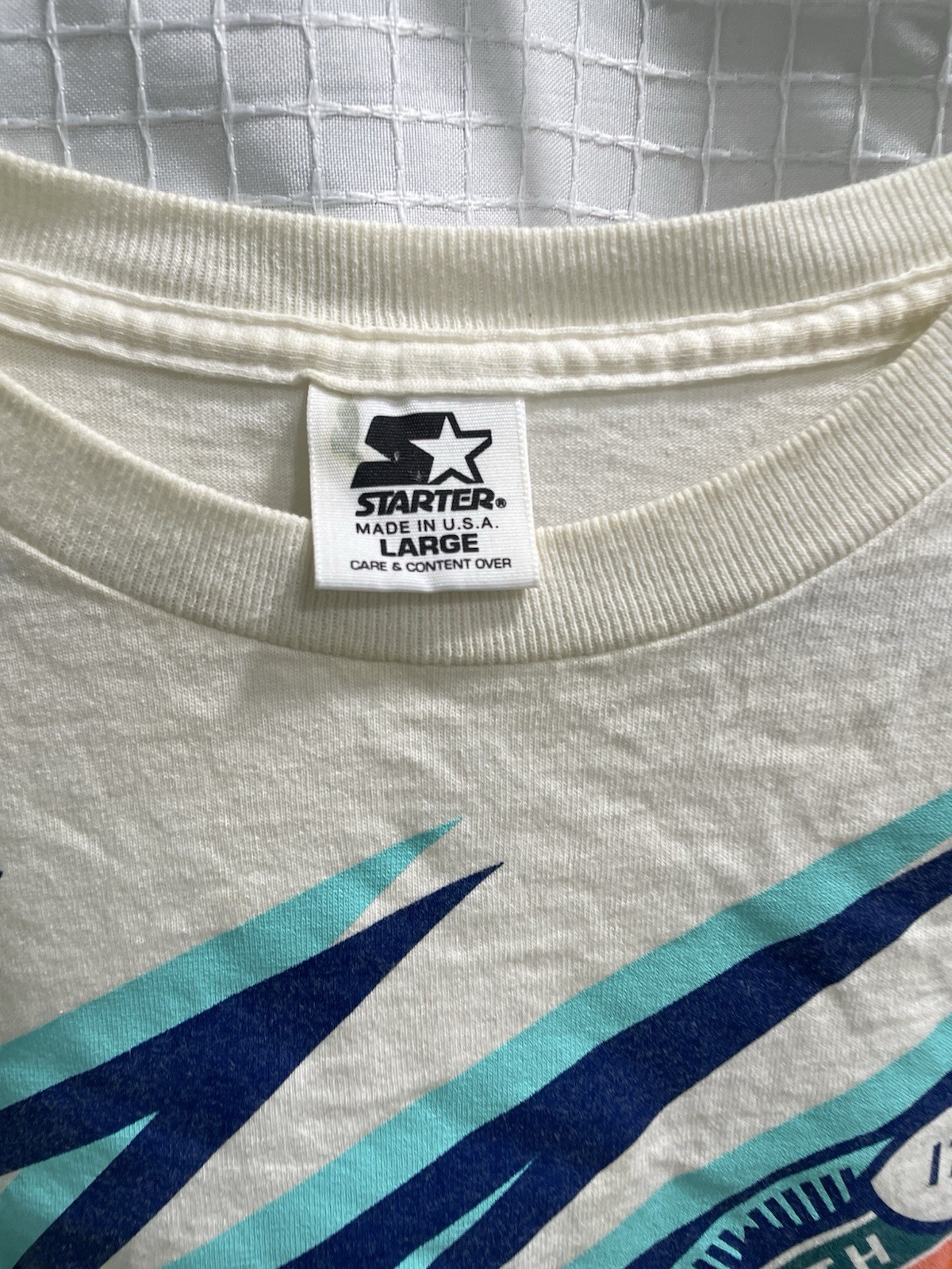 Miami Dolphins Starter NFL football Tee Shirt Shark Tooth Size Large gallery