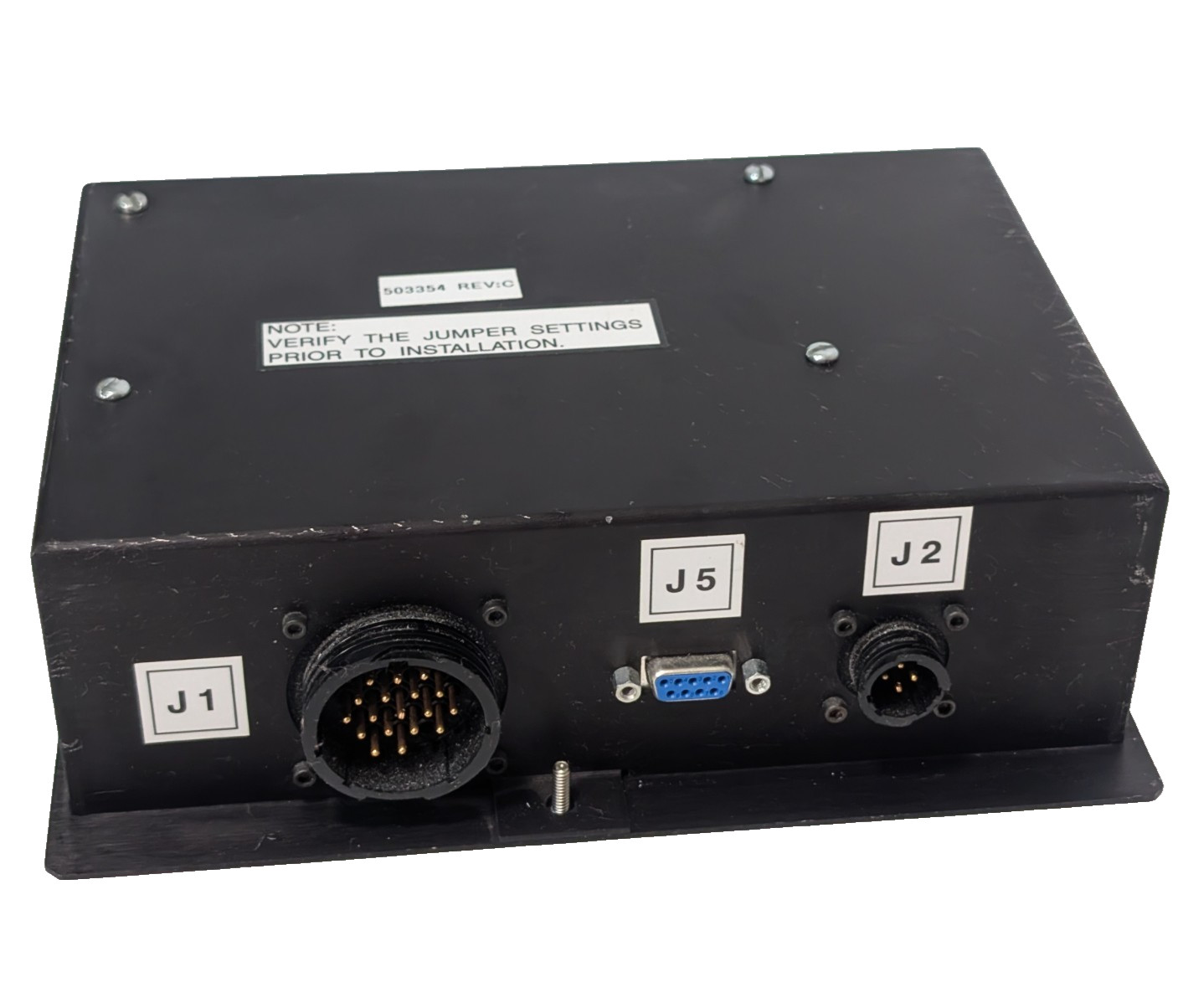 503354 Rev. C I/O interface control box with J1-J5 CPC circular + DB9 connectors