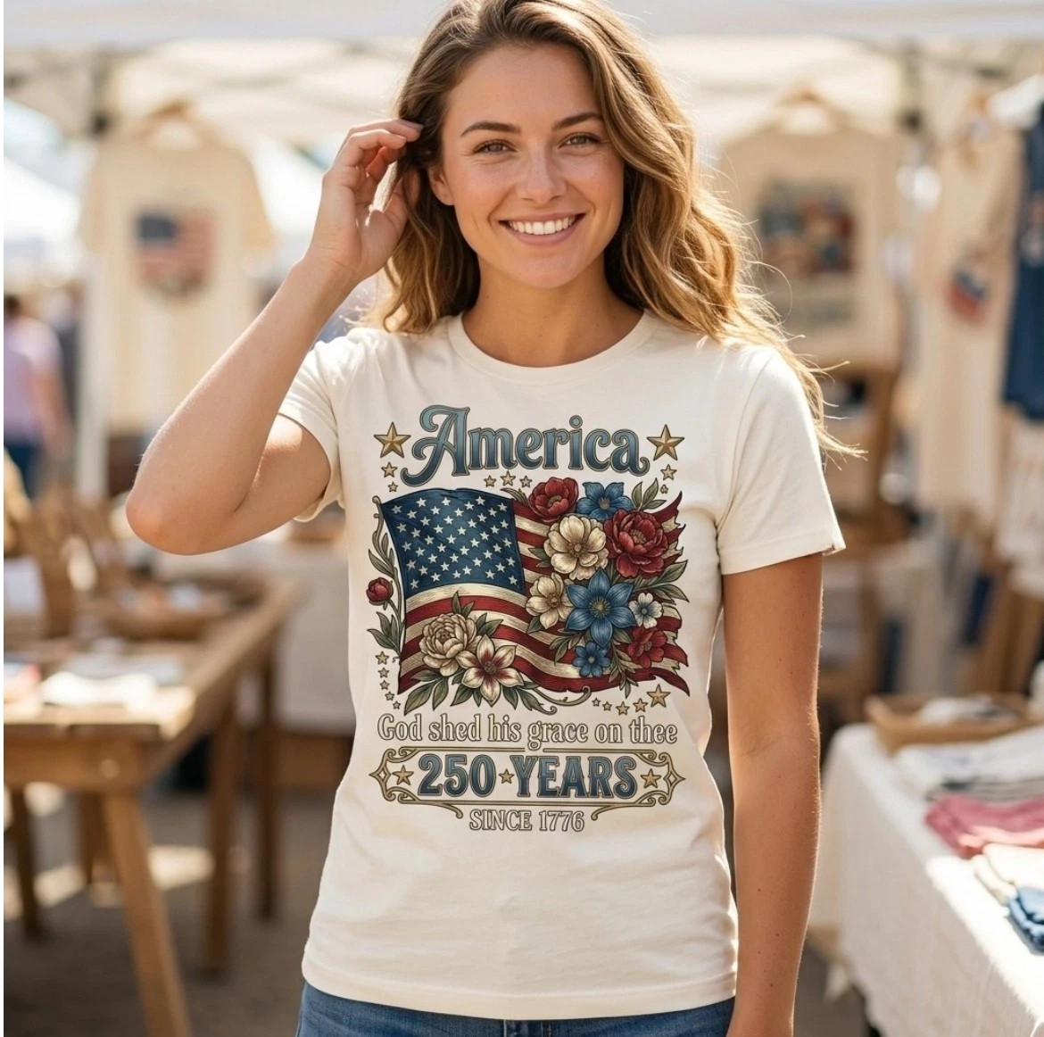 USA 250th Anniversary T-Shirt American Flag Patriotic Tee 1776-2026 Freedom gallery