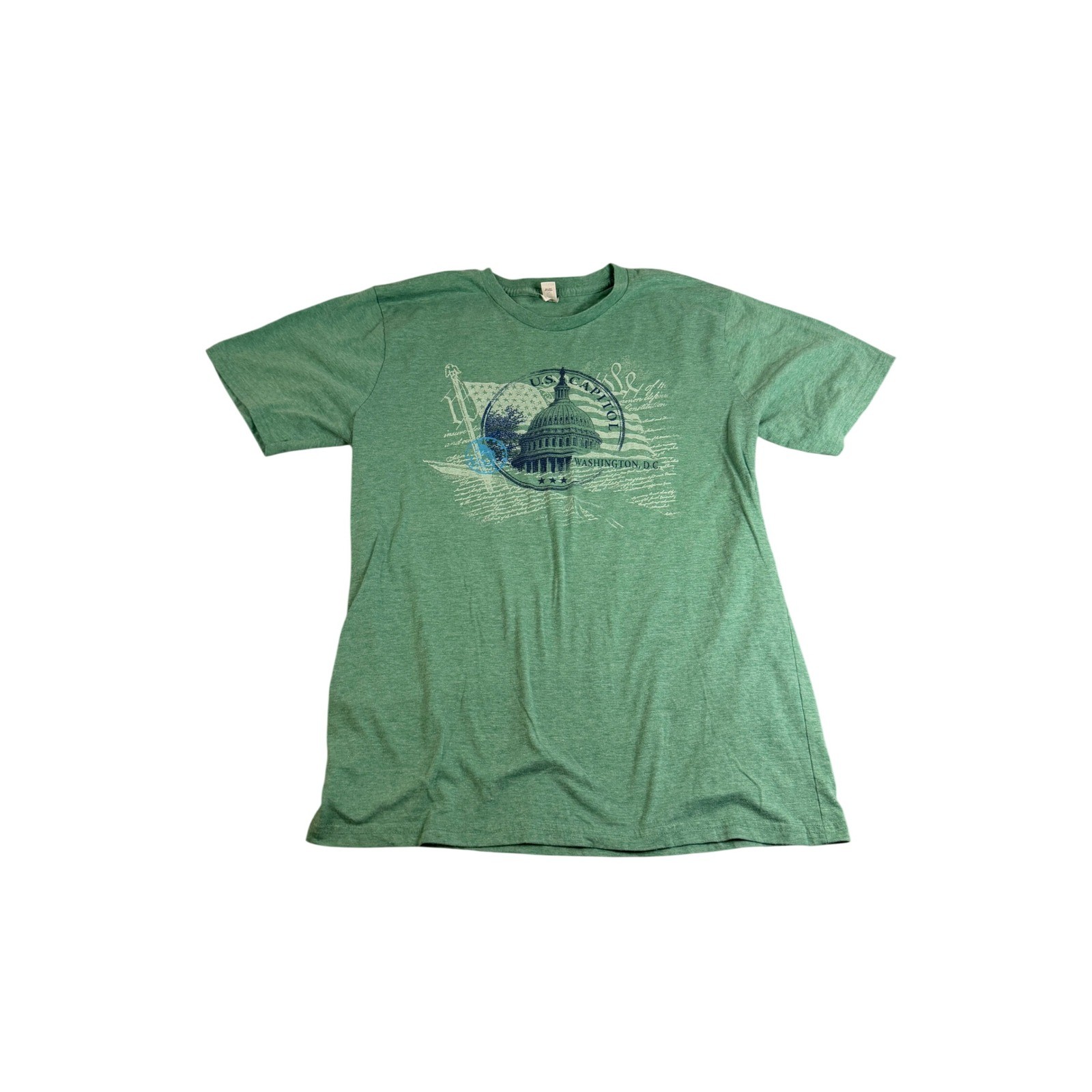 Royal Apparel Mens Green US Capitol Washington DC Graphic Tee Shirt Large L gallery