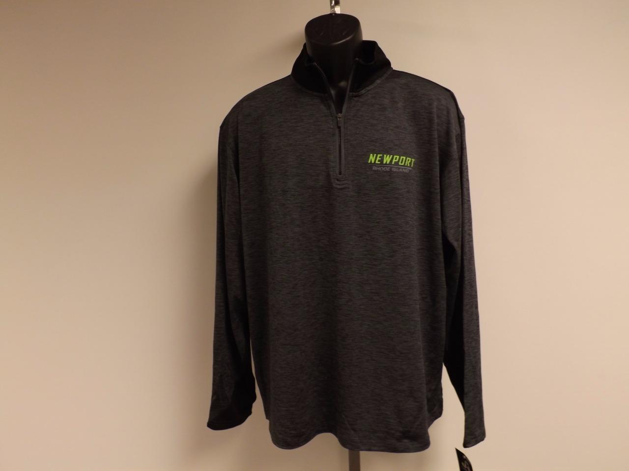 New Newport Rhode Island Adult Large L Grey/Black 1/4 Zip Performance Shirt gallery