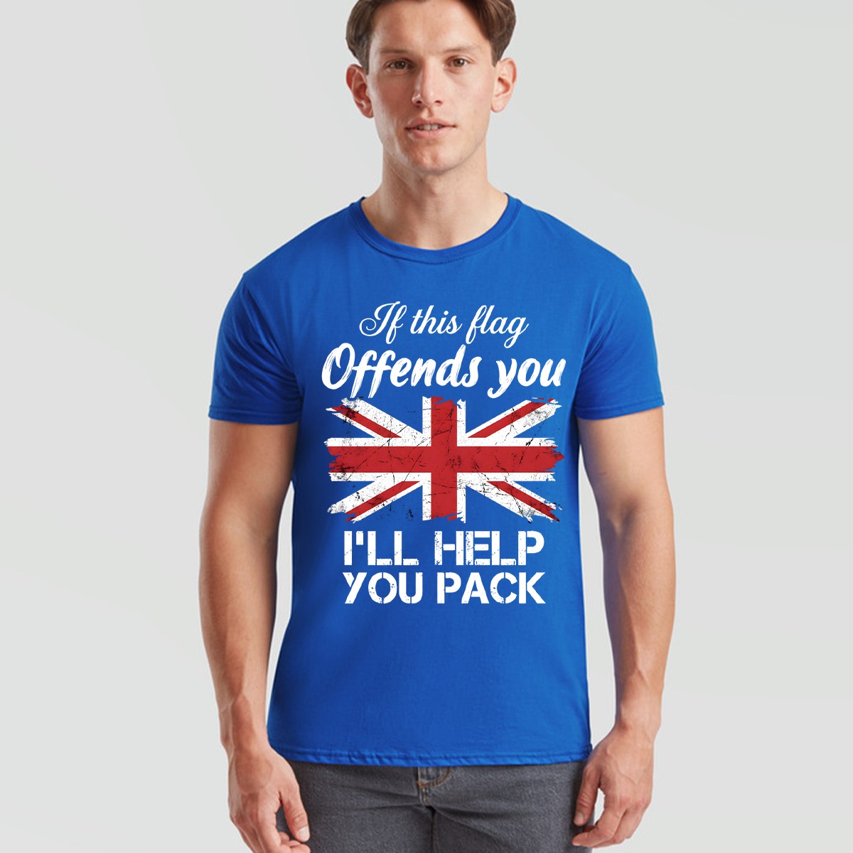 If This Flag Offends You Unisex T Shirt I'll Help You Pack UK Union Jack gallery