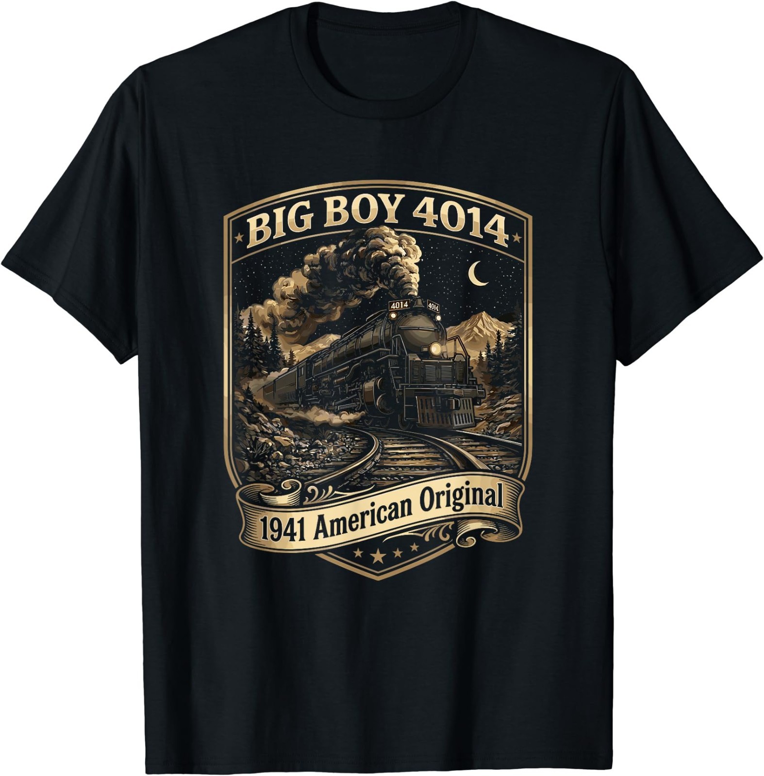 Big Boy 4014 Train Engineer Steam Train Conductor American T-Shirt gallery