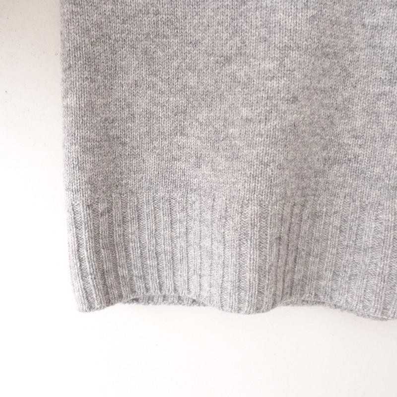 Margaret Howell Wool Cashmere Silk Knit Sweater Gray Heather Seamless gallery