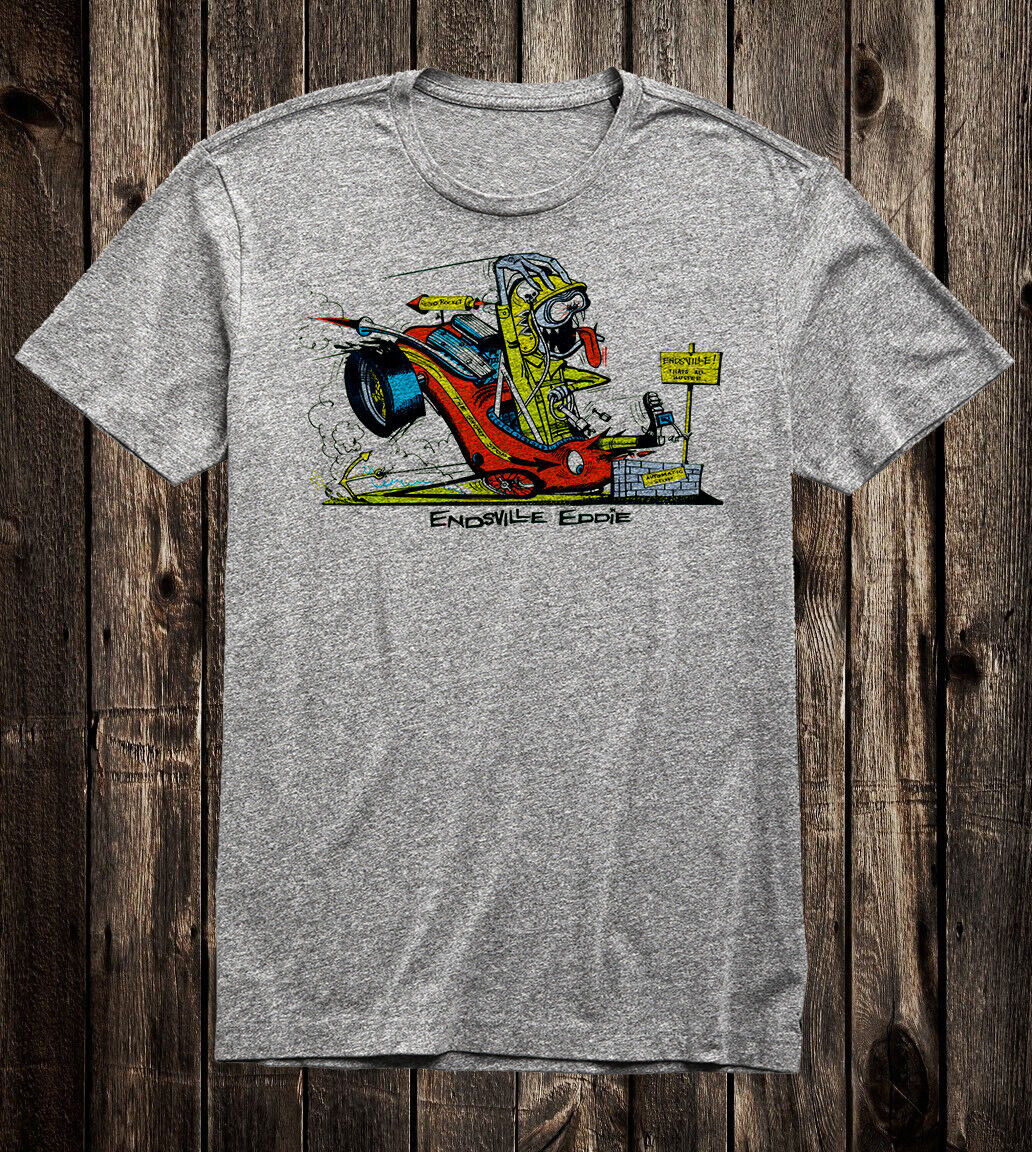 Retro Tee T Shirt Hot Rod Drag Race Racing Weird Oh Endsville Eddie gallery