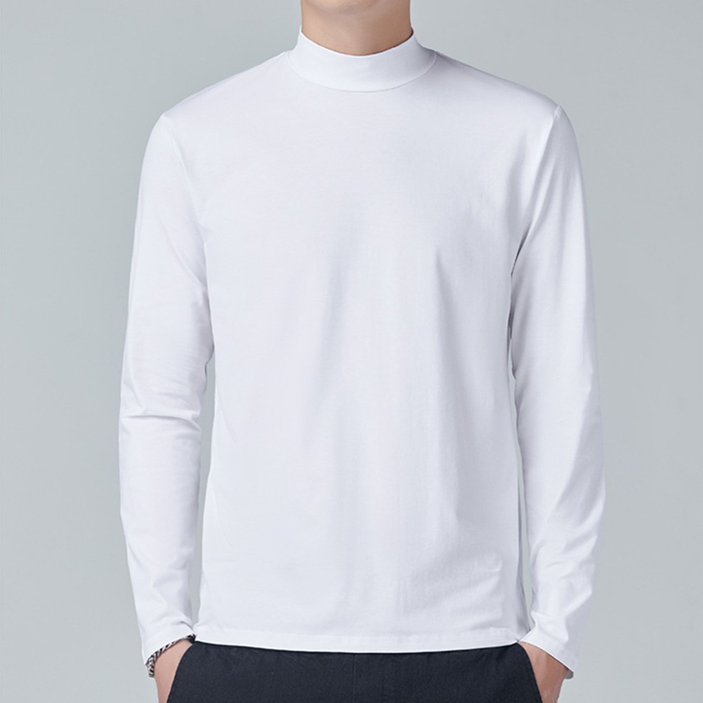 Mens Activewear Turtleneck Casual Long Sleeve Pullover Shirt Tops Undershirt gallery