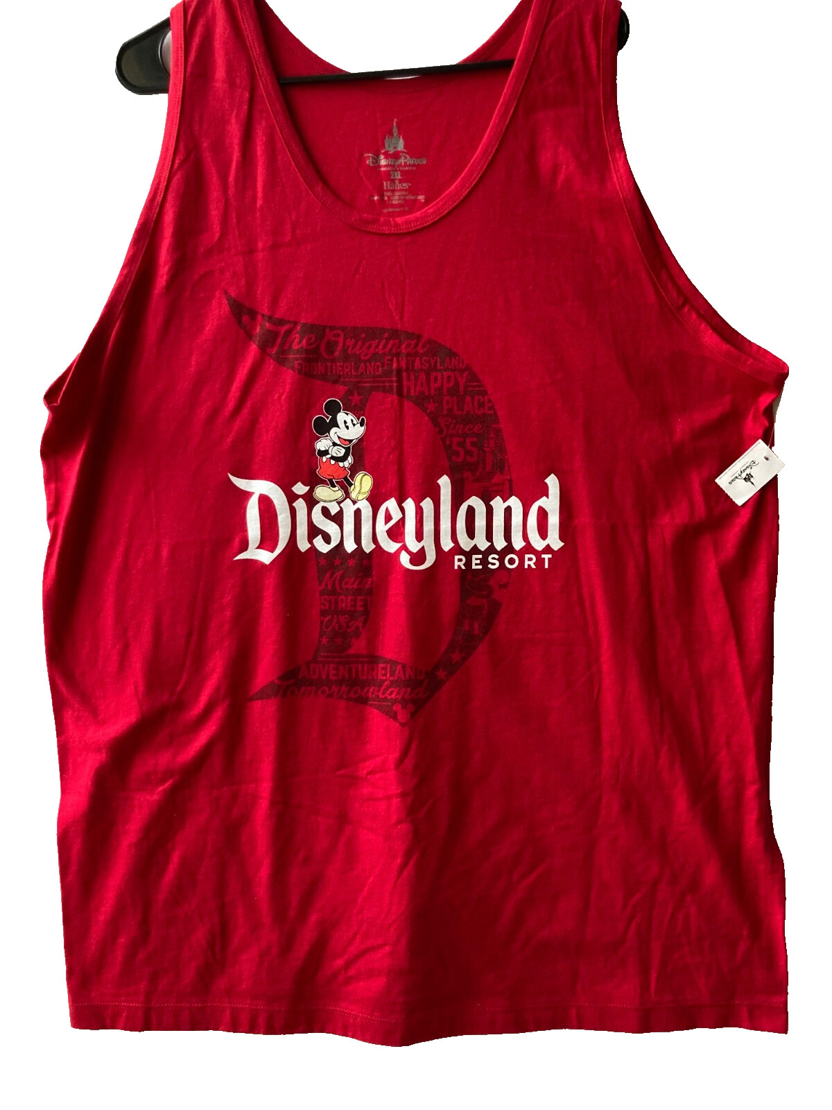 Disneyland Disney Parks Mickey Mouse Tank Top Size 2XL Mens Womens Muscle Red