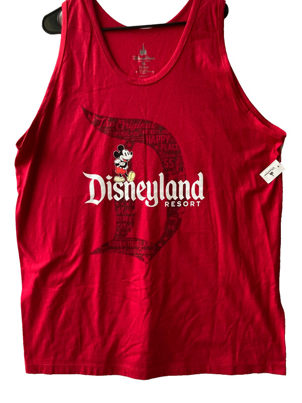Disneyland Disney Parks Mickey Mouse Tank Top Size 2XL Mens Womens Muscle Red