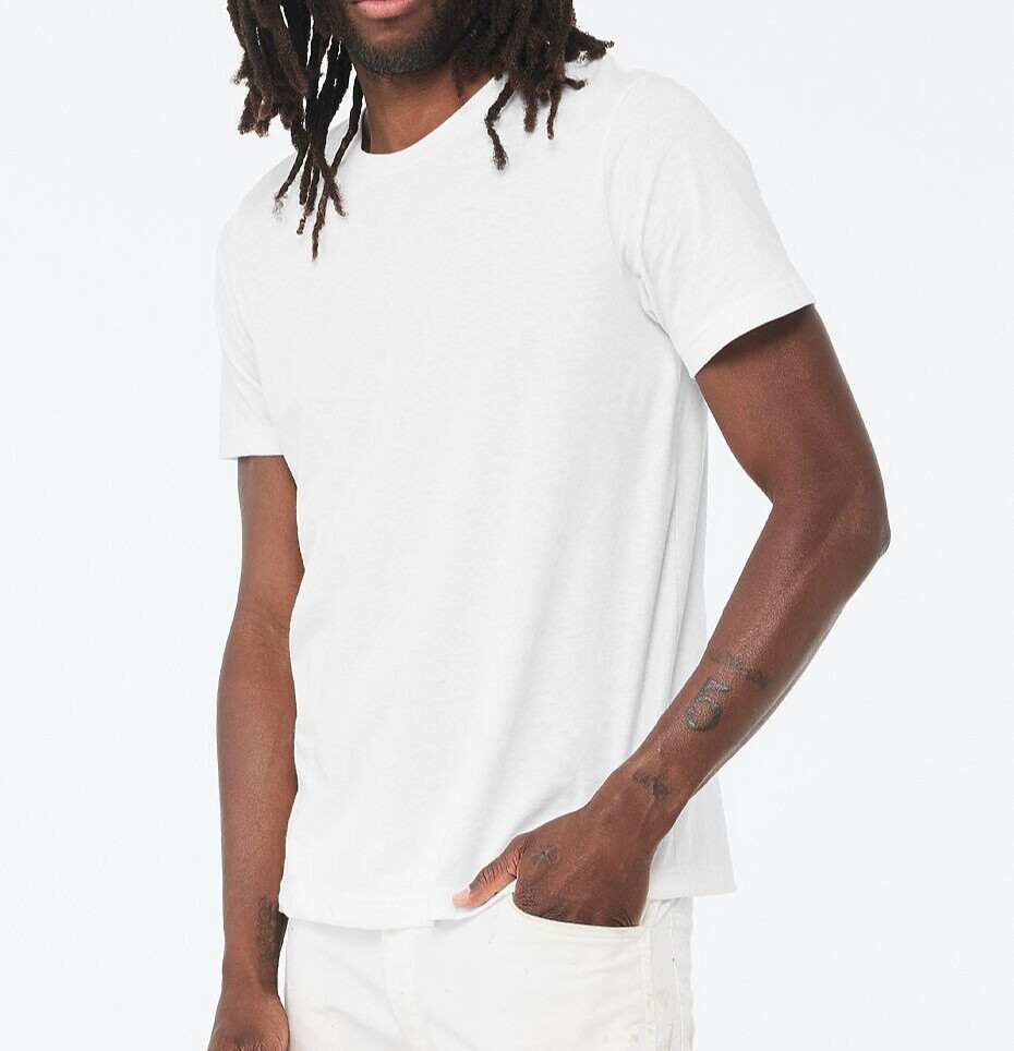 Bella + Canvas 3001CVC Unisex T Shirt Retail Fit Heather Stylish Tee CVC WHITE gallery