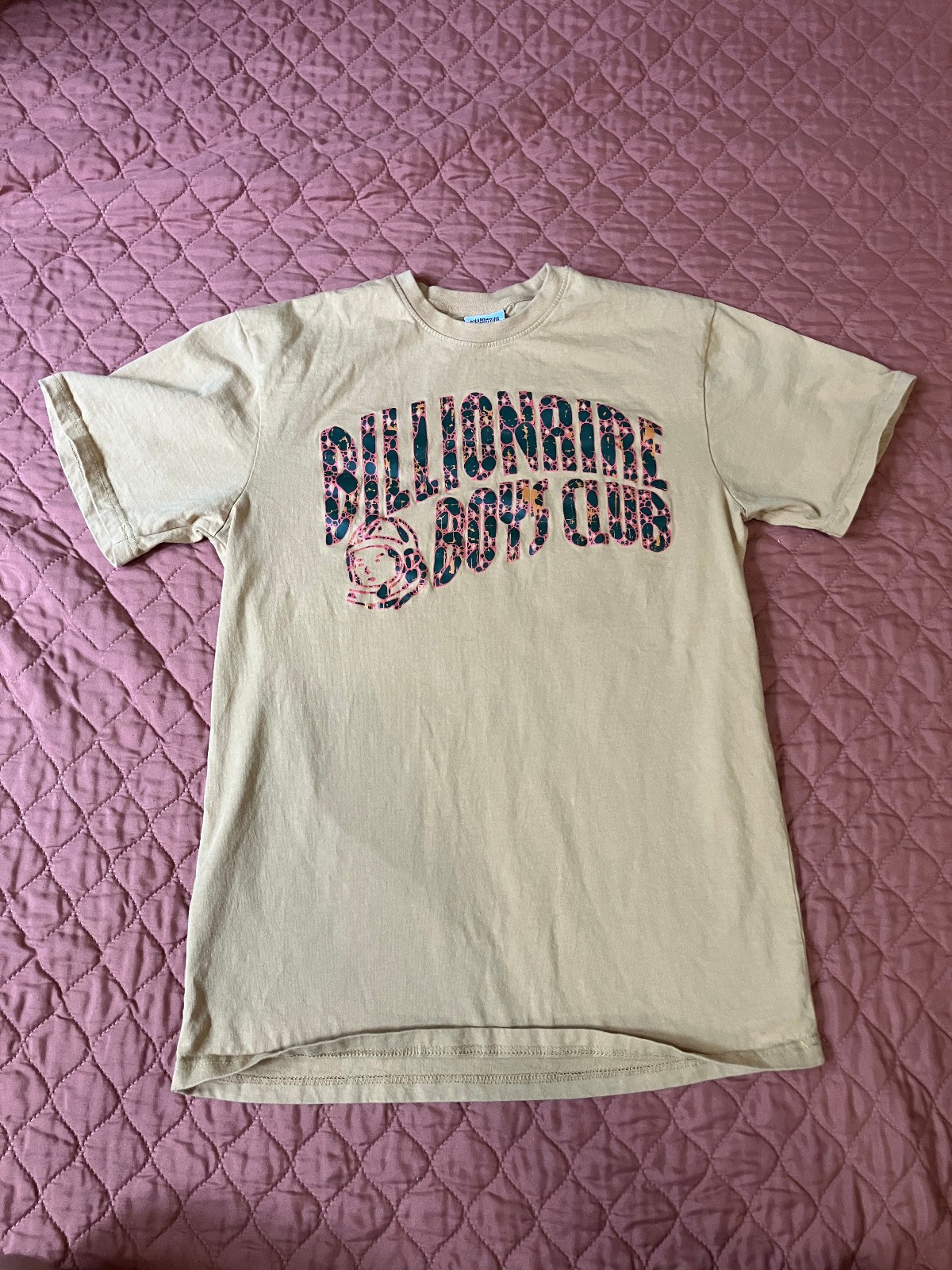 Billionaire Boys Club BBC Arch Logo Shirt Mens Medium Tan Beige Astronaut gallery