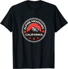 Alpine Meadows Ski Snowboard Mountain California Classic T-Shirt Size M to 3XL
