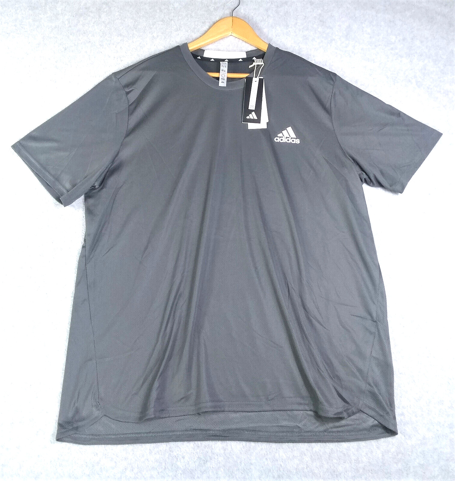 Adidas Mens D4M Training T-Shirt Short Sleeve XL Sports Slate Gray Aeroready NEW