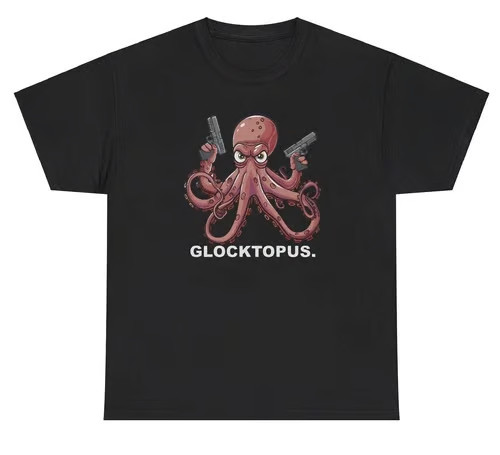 Glocktopus T Shirt Funny Octopus Glock Gun Marine Aquatic Sarcastic Graphic Tee gallery