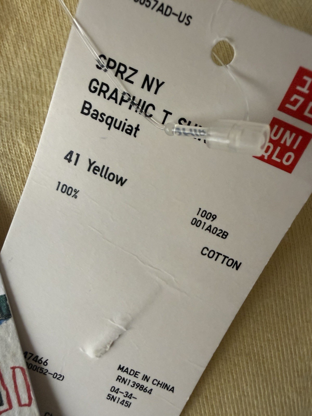Jean-Michel Basquiat Men’s SS Yellow Tee Shirt Uniqlo SPRZ NY Large NEW With Tag gallery