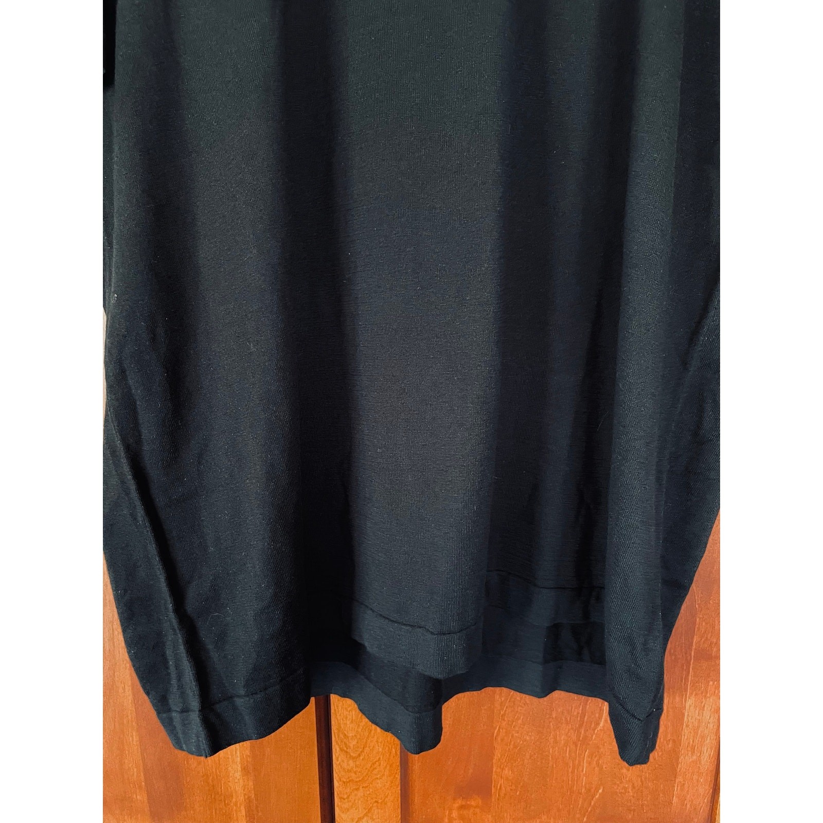 Collars and Co Lucca Cotton and Silk Tee Shirt Black Size 3XL NEW gallery