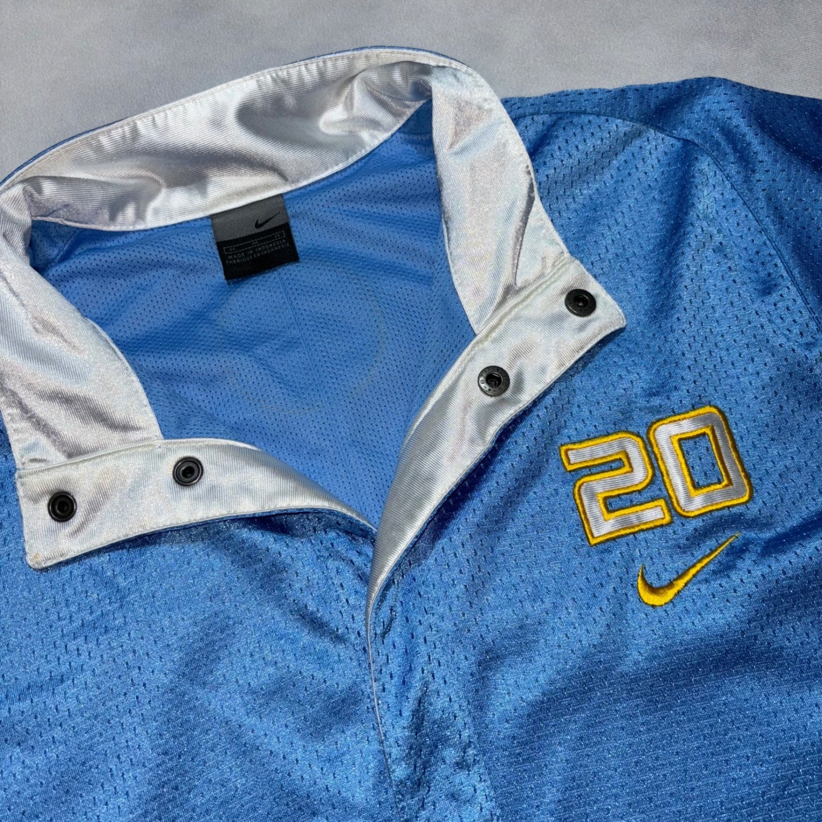 Vintage Nike United Ballers Warm Up Jersey Med Blue Ginobili Shooting Shirt Y2K gallery