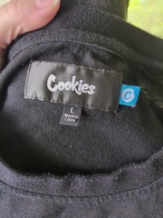Cookies Long Sleeve T Shirt Men’s Large, Black Reflective Chevron Logo