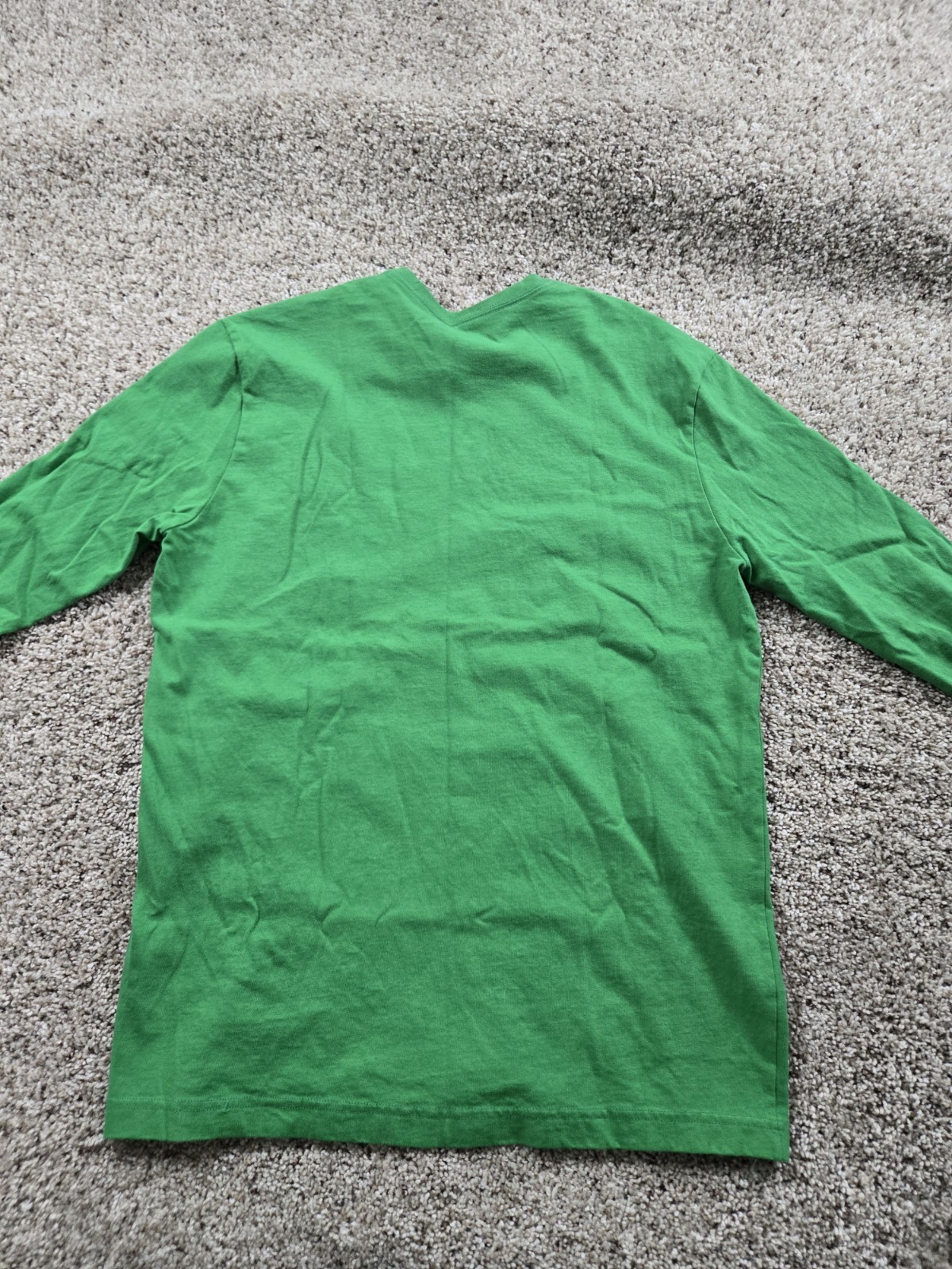 Apple T Shirt Medium Green Long Sleeve Crew Neck Cotton Graphic Employee gallery