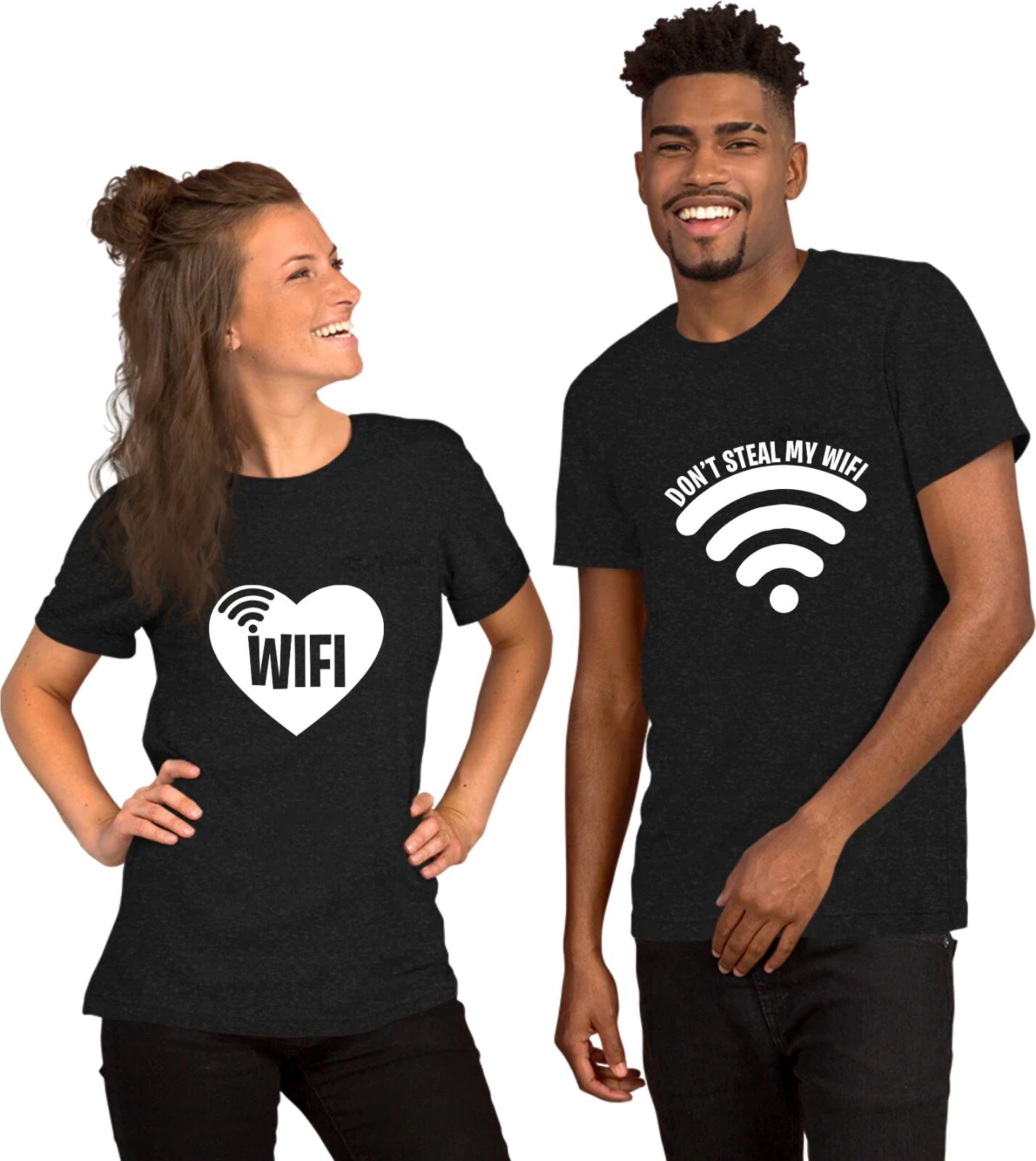 Valentines Day Couple Matching Pack T Shirt Wifi Don’t Steal My Wifi Gift Top